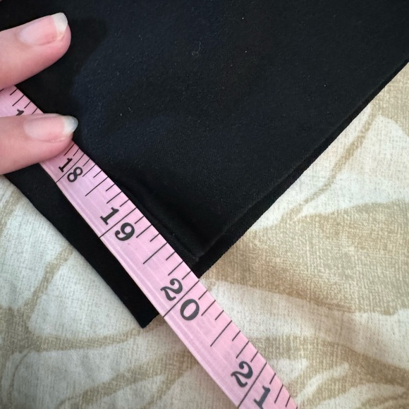 Black capris summer wear to work stretchy pants size L - Picture 4 of 4